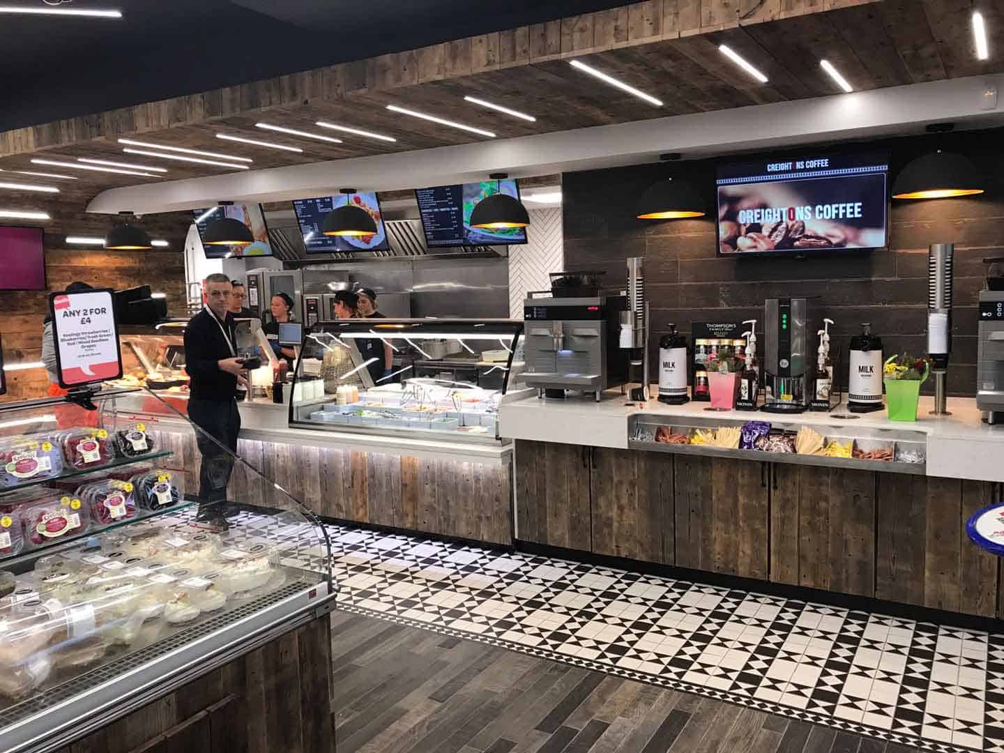 Martin Food Equipment Deli-Counters-and-Coffee-Area-Creightons Creightons of Finaghy, Belfast Installations 