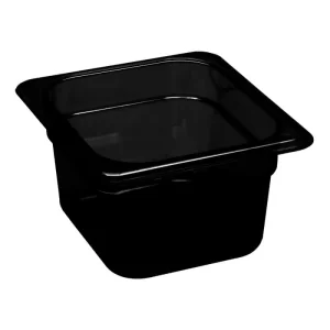 Cambro 1/6 x 100mm Black Polycarbonate Food Pan